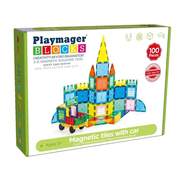 פליימאגר 100 חלקים עם חלקי פלסטיק - Playmager