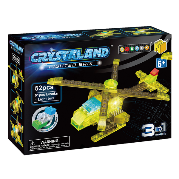 קריסטלנד 3 ב1 כלי טיס צהובים - Joker Crystaland