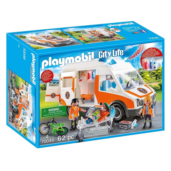 פליימוביל אמבולנס עם אורות מהבהבים 70049 - Playmobil