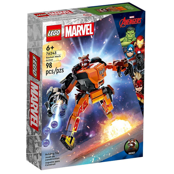 לגו מארוול הנוקמים השריון הרובוטי של רוקט 76243 - Lego