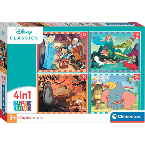 פאזל 4 ב-1 דיסני קלאסיקס | Clementoni