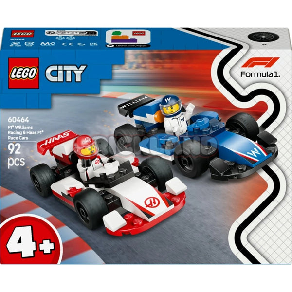 לגו סיטי מכוניות מירוץ F1 Williams ו-F1 Haas 60464 | Lego