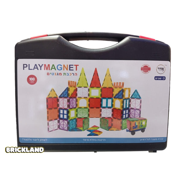 פליימגנט מזוודה 100 חלקים  - PLAYMAGNET