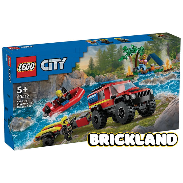 לגו סיטי כבאית עם סירת הצלה 60412- Lego