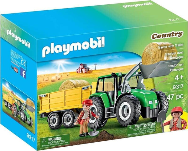 פליימוביל טרקטור עם נגרר (9317) | Playmobil
