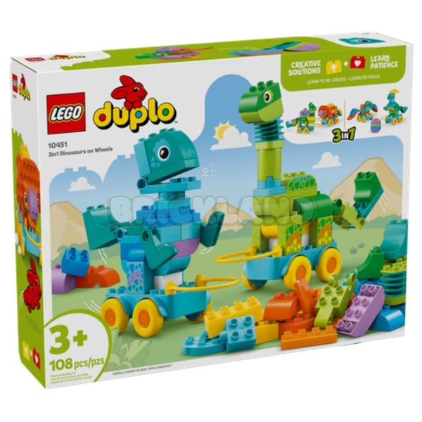 לגו דופלו 3 ב-1 דינוזאורים על גלגלים 10451 | Lego