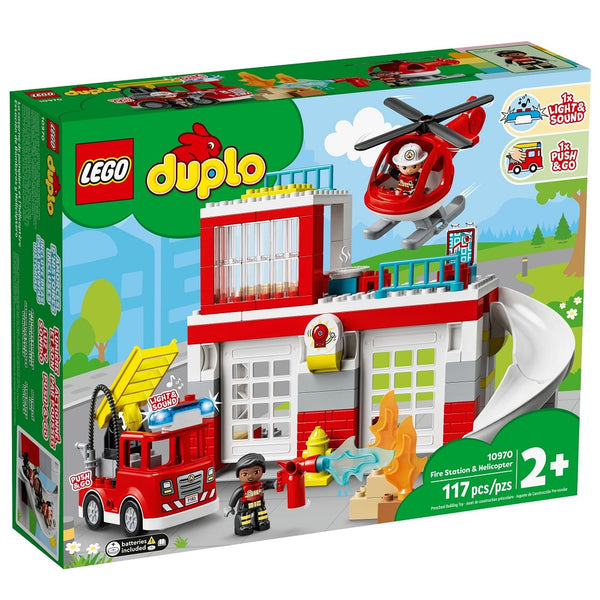 לגו דופלו תחנת כיבוי ומסוק 10970  - Lego