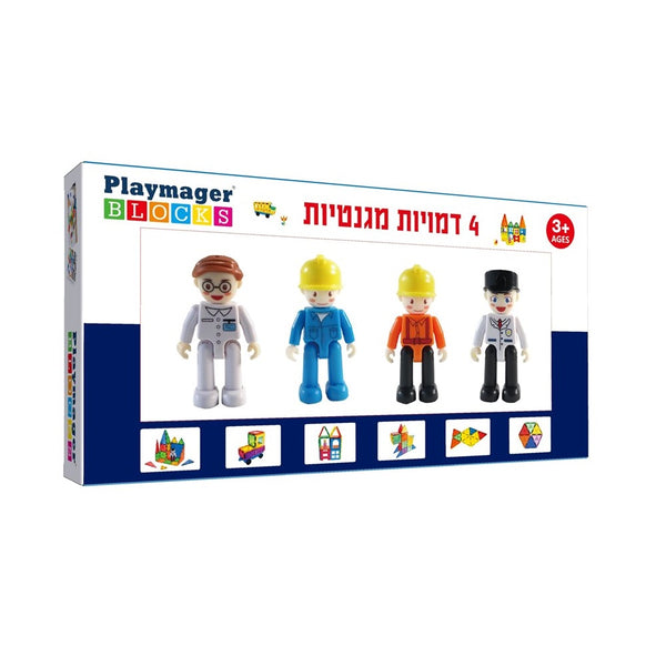 פליימאגר דמויות מגנטיות 4 חלקים - Playmager