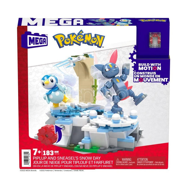 מגה קונסטרקס פיפלאפ וסניזל - Mega Construx Pokemon Piplup and Sneasel's Snow Day